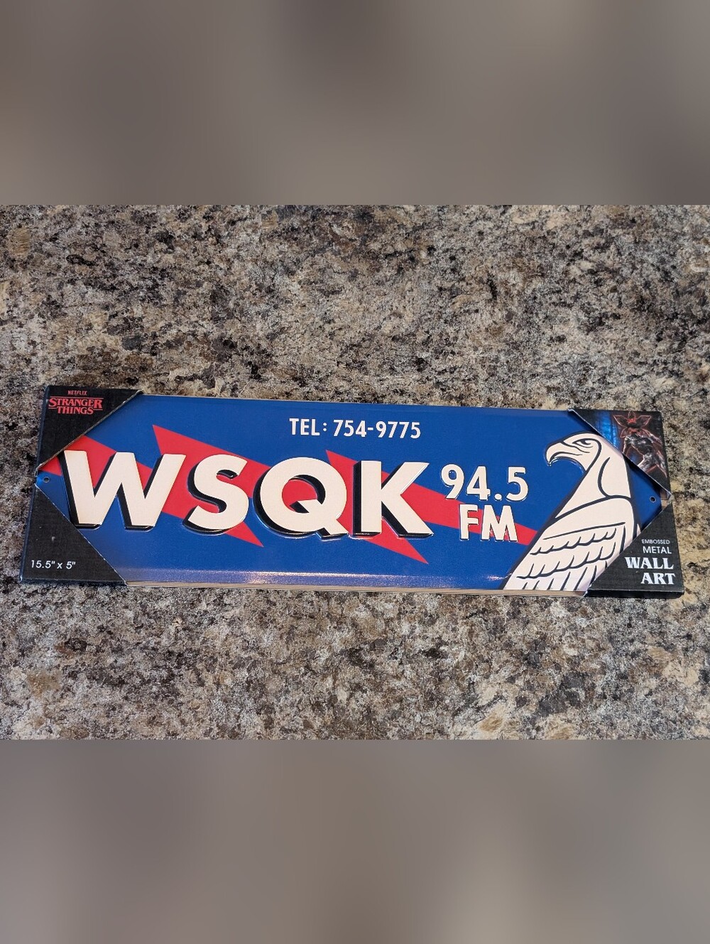 Netflix Blue and Red WSQK 94.5 FM Metal Wall Art